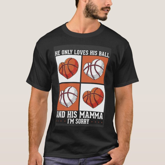Basketball Mom Mothers Day Motherhood Basketball   T-Shirt (Front)