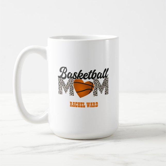 Basketball Mom Mug, front & back different design Coffee Mug (Left)