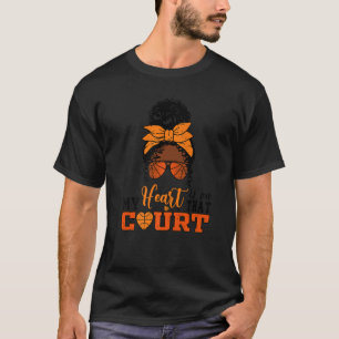 Basketball Mom My Heart Is On That Court Afro Amer T-Shirt