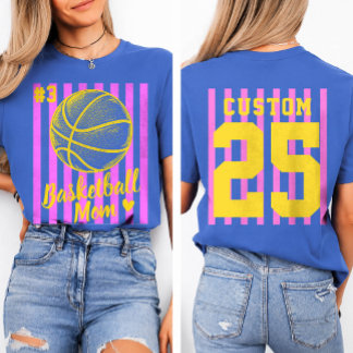 Basketball Mom Personalized Game Day T-Shirt