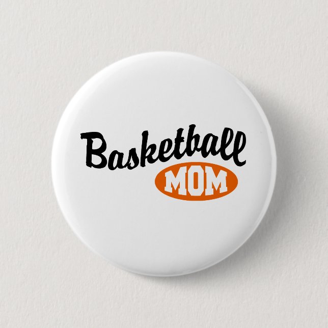 Basketball Mom Pinback Button (Front)