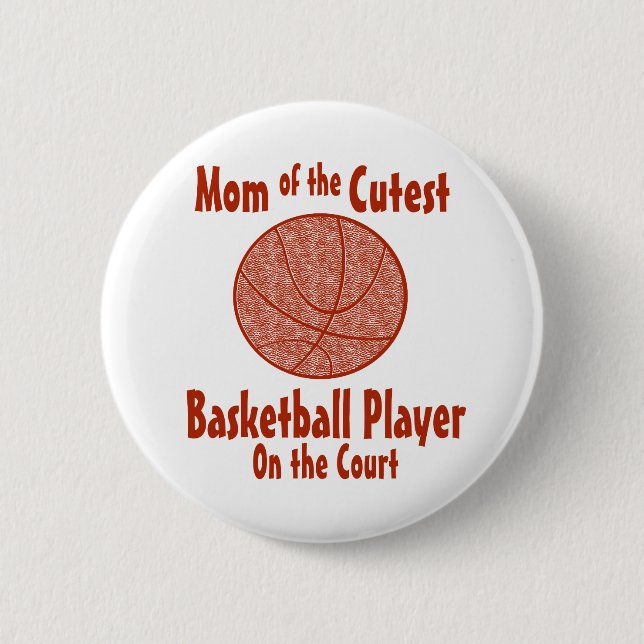 Basketball Mom Pinback Button (Front)
