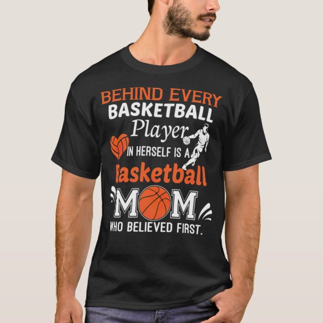 Basketball Mom T  basketball team dunking  T-Shirt (Front)