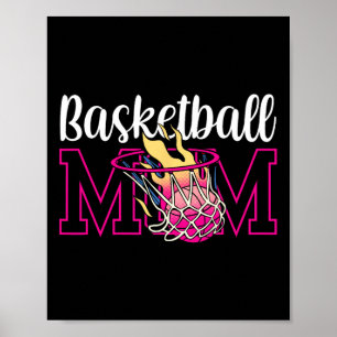 Basketball Mom Team Player Match Coach Mother Momm Poster