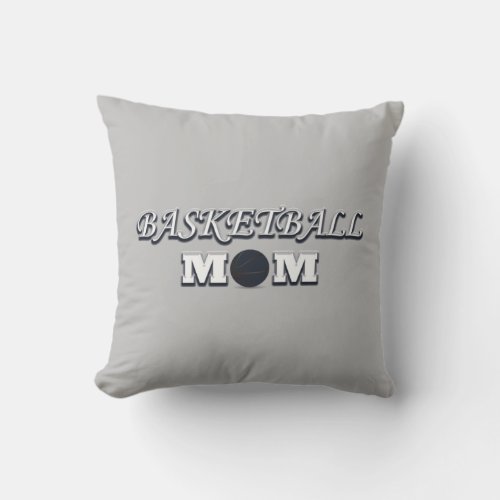 basketball mom throw pillow