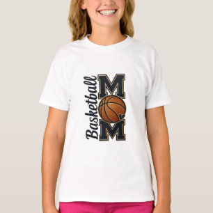 Basketball Mom Varsity Style Gold Sports Team Spir T-Shirt