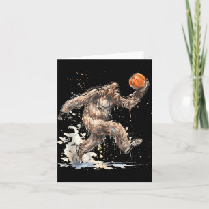 Basketball Monkey Animal Art Basketball Lover Artw Card