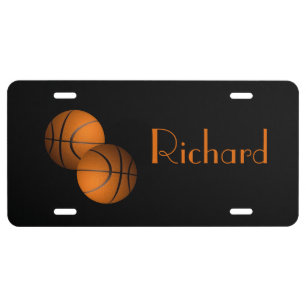 Basketball Monogram License Plate