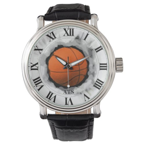 Basketball Monogrammed Watch