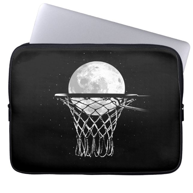 Basketball Moon Laptop Sleeve (Front)