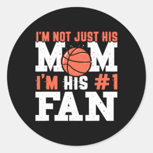Basketball Mother Number 1 Fan - Basketball Mom Classic Round Sticker