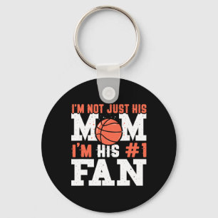 Basketball Mother Number 1 Fan - Basketball Mom Keychain