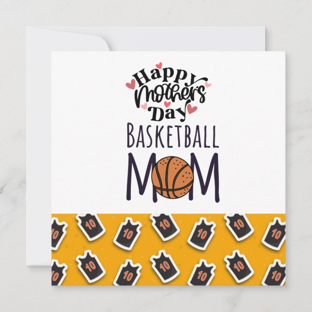 Basketball Mother's Day to mom   Card (Front)