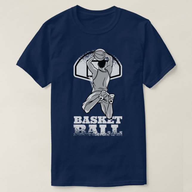 Basketball Motif  Menis Women Vintage Retro  T-Shirt (Design Front)