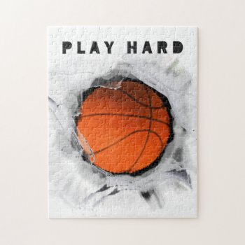 Basketball Motivation Jigsaw Puzzle by partygames at Zazzle