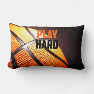 Basketball motivation - play hard by storeman lumbar pillow