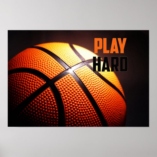 Basketball motivation - play hard by storeman poster (Front)