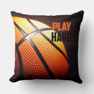 Basketball motivation - play hard by storeman throw pillow
