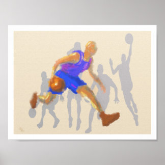 Basketball Moves Art Poster