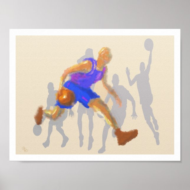 Basketball Moves Art Poster (Front)