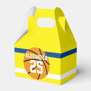 Basketball   Name & Number Favor Boxes