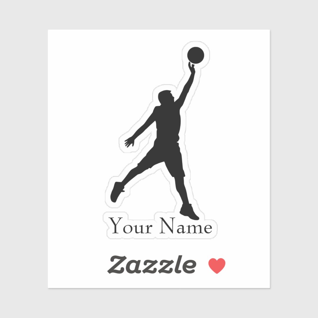 Basketball Name Sticker Zazzle