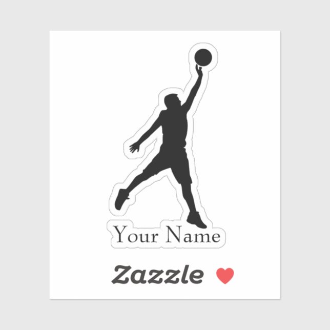 Basketball Name Sticker (Sheet)