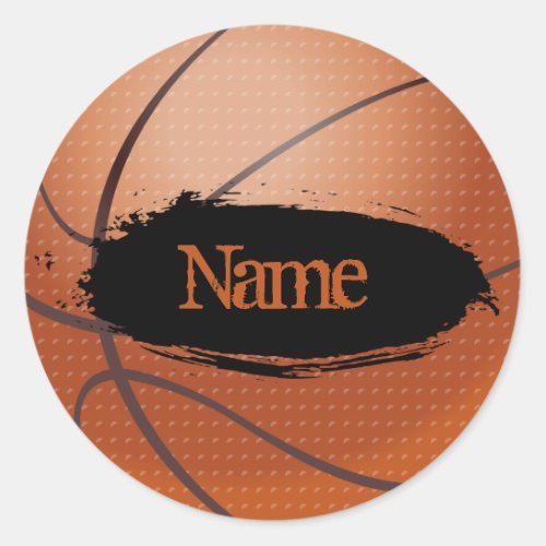 Basketball Name Stickers _ Template