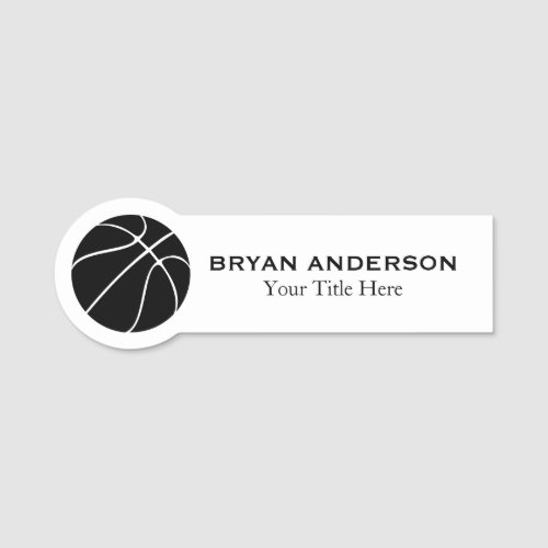 Basketball Name Tag