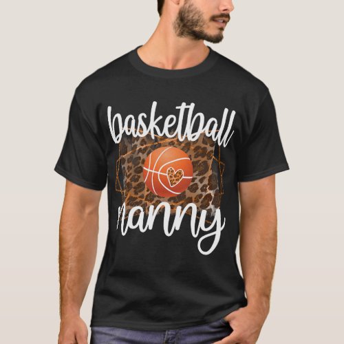 Basketball Nanny Grandma Nanny Of A Basketball Pla T_Shirt