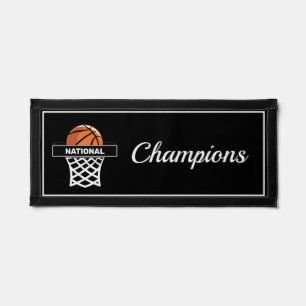 Basketball National Champions on Black Pennant