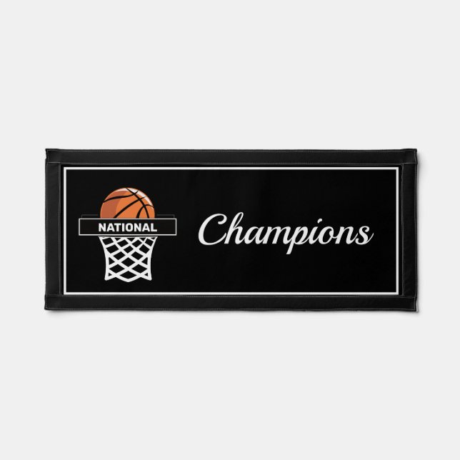 Basketball National Champions on Black Pennant (Front)