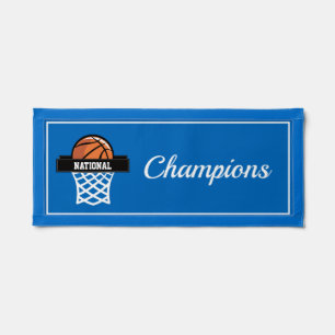 Basketball National Champions on Blue Pennant