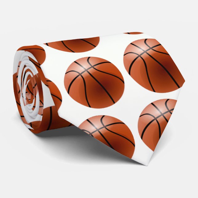 Basketball Neck Tie (Rolled)