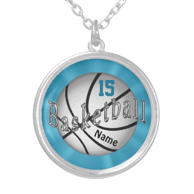 Basketball Necklace with NUMBER and NAME (Front)