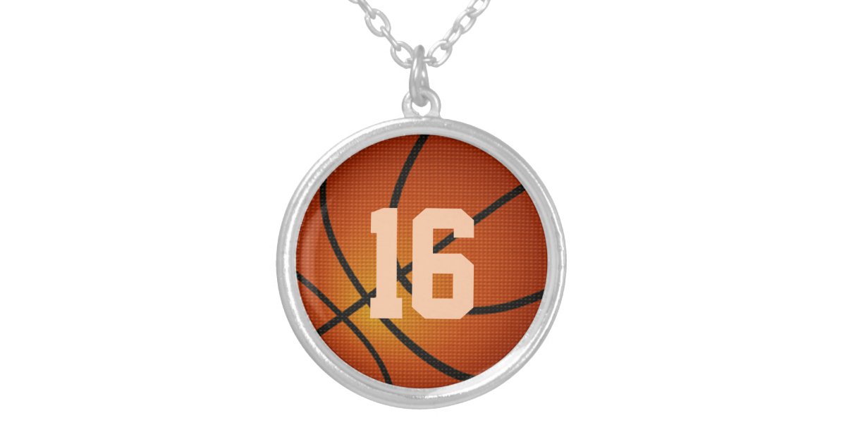 Basketball Necklaces For Girls Type Your Number Zazzle Com