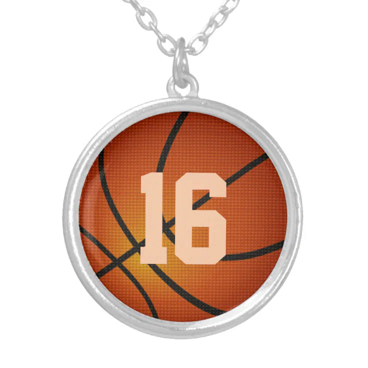 Basketball Necklaces for Girls Type "Your NUMBER" Zazzle