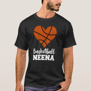 Basketball Neena Basketball Heart Grandma Neena T-Shirt