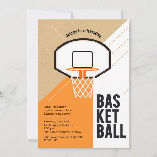 Basketball Net Invitation