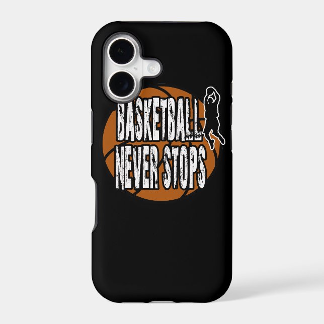 Basketball never stops iphone case (Back)