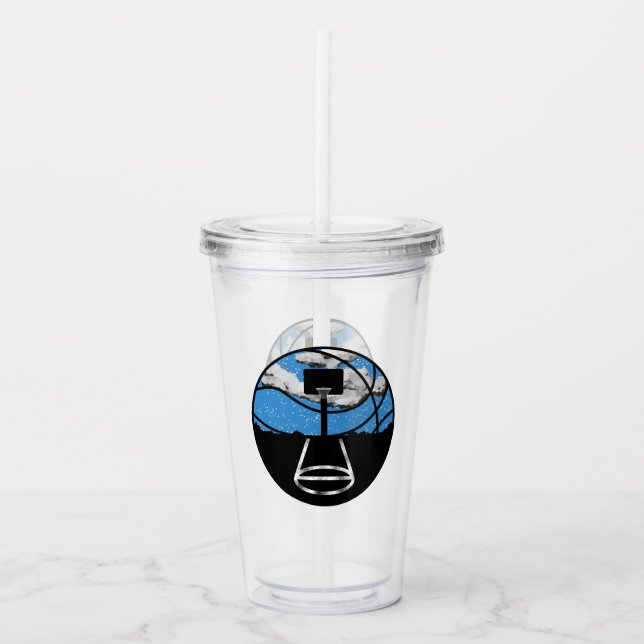 Basketball Night Acrylic Tumbler (Front)