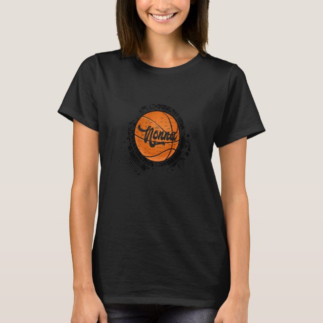 Basketball Nonna Vintage Basketball Family Matchin T-Shirt (Front)