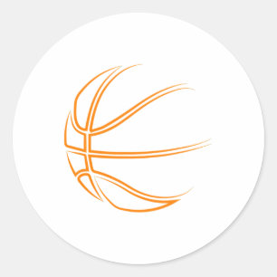 Basketball Novelty- Basketball Player Classic Round Sticker