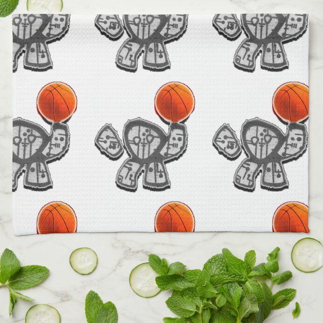 Basketball Novelty Gift Kitchen Towel (Folded)
