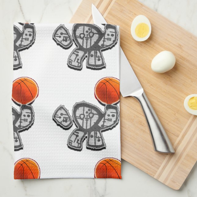 Basketball Novelty Gift Kitchen Towel (Quarter Fold)