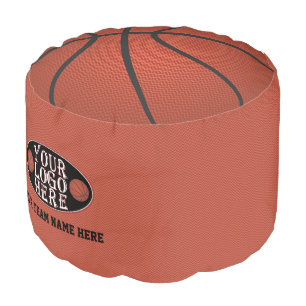 Basketball Novelty Sports Your Logo Team Name Pouf