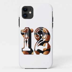 Basketball Number 12 Picture Logo, iPhone 11 Case