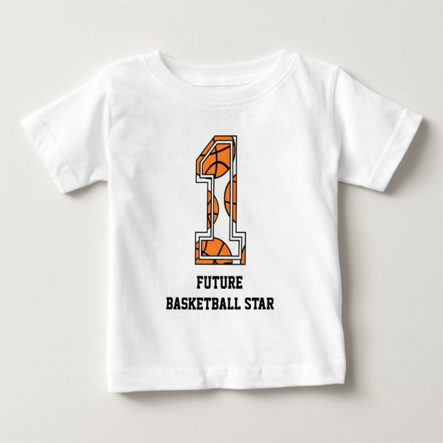 Basketball Number 1 Future Basketball Star Baby T-Shirt (Front)