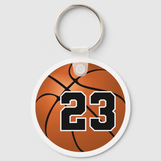 Basketball Number #23 Keychain (Front)