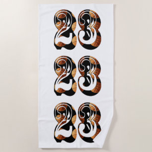 Basketball Number 23 Made From Basketballs, Beach Towel